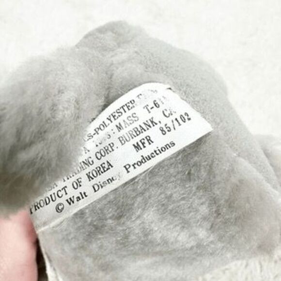 Vintage Dumbo Movie Plush Toy 8" Walt Disney Productions Elephant Stuffed Animal - Picture 5 of 9